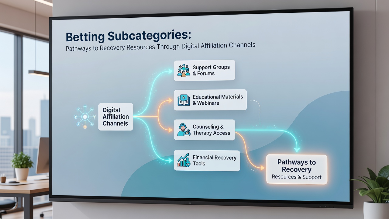 Pathways showing how digital affiliations guide users toward recovery support