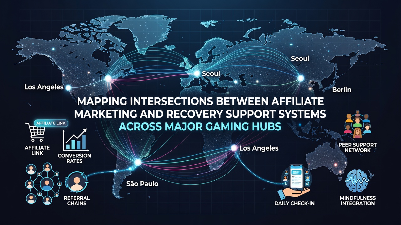 Overview of affiliate networks connecting with support resources across global gaming locations