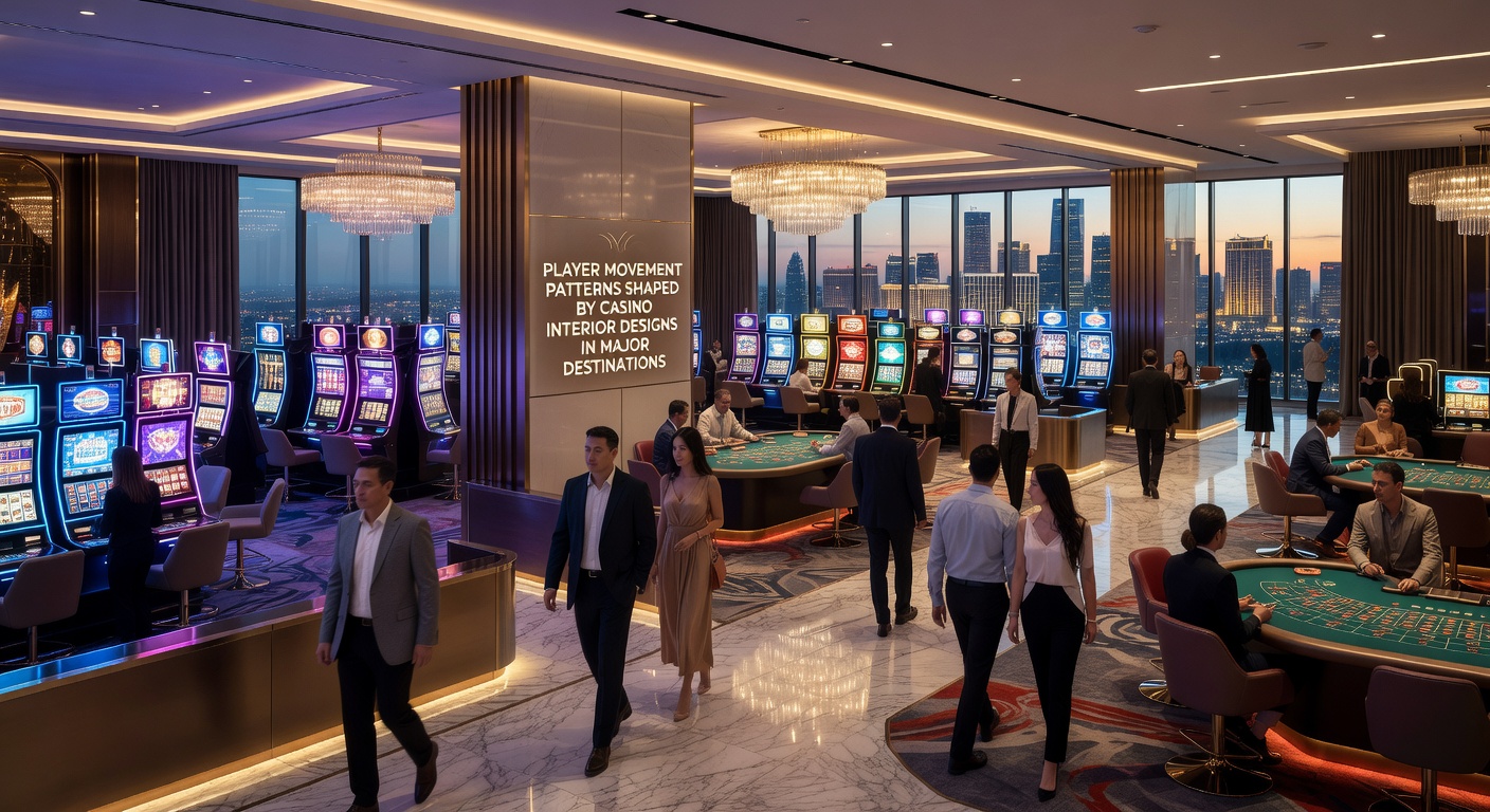 Overhead view of curved pathways and thematic zones guiding visitors through a large casino interior in an Asian gaming hub